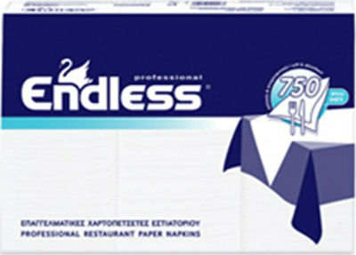 Endless Soft Χαρτοπετσέτα 1Φ Λευκή 24x24εκ. 750τμχ 