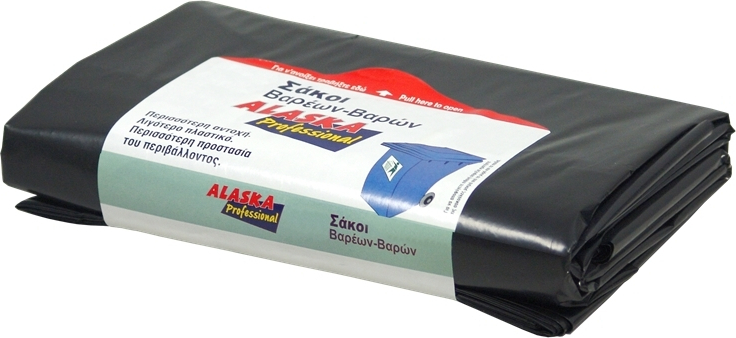 Σακούλες Απορριμάτων Alaska σε Μαύρο Χρώμα 80x110cm 125lt 12τμχ