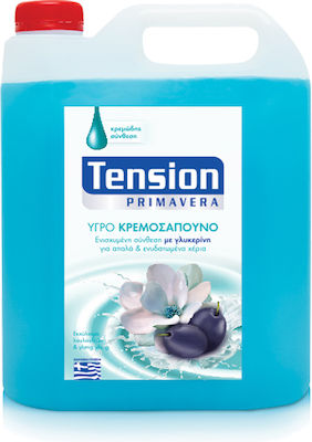 Tension Κρεμοσάπουνο Χεριών με Γλυκερίνη Μπλε Primavera 4lt 