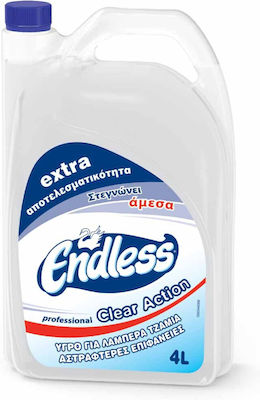 Endless Επαγγελματικό Καθαριστικό Υγρό Τζαμιών Clear Action 4lt 
