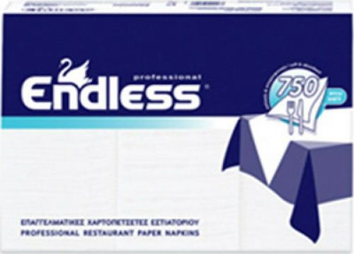 Endless Soft Χαρτοπετσέτα 1Φ Λευκή 24x24εκ. 750τμχ 