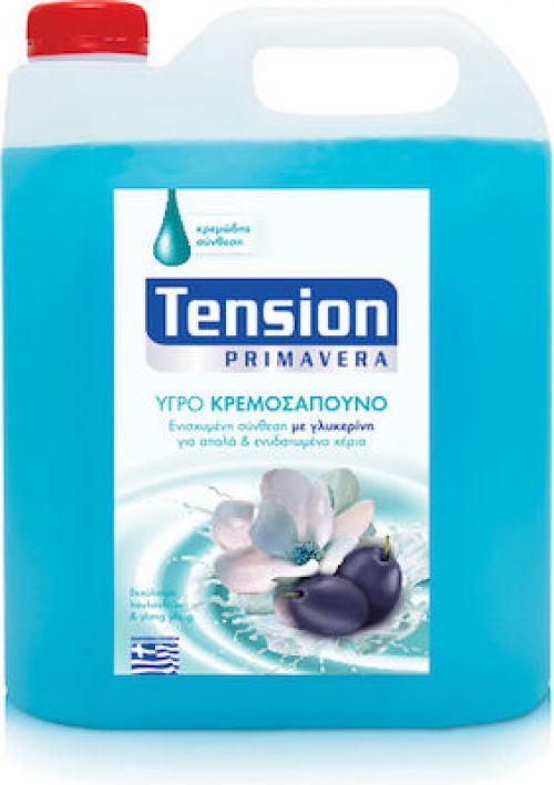 Tension Κρεμοσάπουνο Χεριών με Γλυκερίνη Μπλε Primavera 4lt 