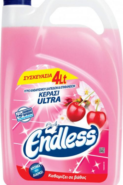 Endless Ultra Επαγγελματικό Καθαριστικό Υγρό Πατώματος με Άρωμα Κεράσι 4lt  